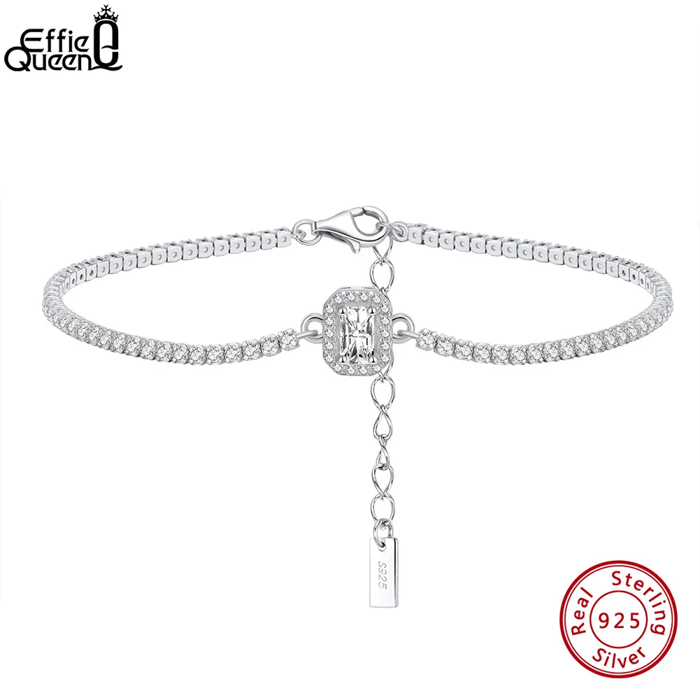 EFFIE QUEEN S925 Браслет-цепочка из чистого серебра 925 пробы с римским геометрическим узором и цирконами, элегантный дизайн, браслет с фианитами, модный женский подарок SB142
EFFIE QUEEN S925 Браслет-цепочка из чистого серебра 925 пробы с римским геометрическим узором и цирконами, элегантный дизайн, браслет с фианитами, модный женский подарок SB142
