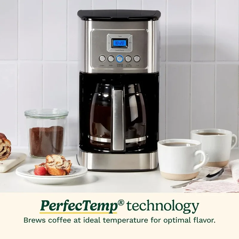 14 Cup Glass Carafe Coffee Machine, Fully Automatic for Brew Strength Control, 1-4 Cup Settings, Adjustable 24 Hour Start
14 Cup Glass Carafe Coffee Machine, Fully Automatic for Brew Strength Control, 1-4 Cup Settings, Adjustable 24 Hour Start