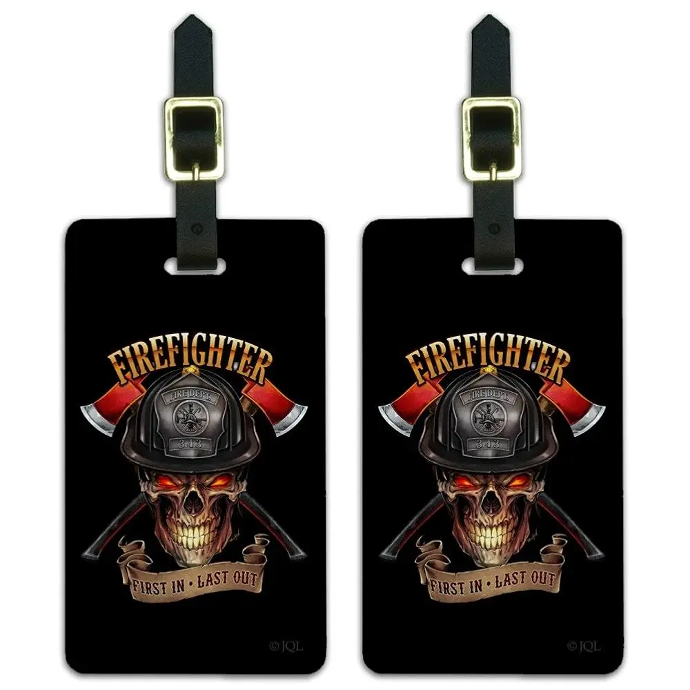 Free ShippingFirefighter Skull First in Last Out Luggage ID Tags Cards Set of 2
Free ShippingFirefighter Skull First in Last Out Luggage ID Tags Cards Set of 2