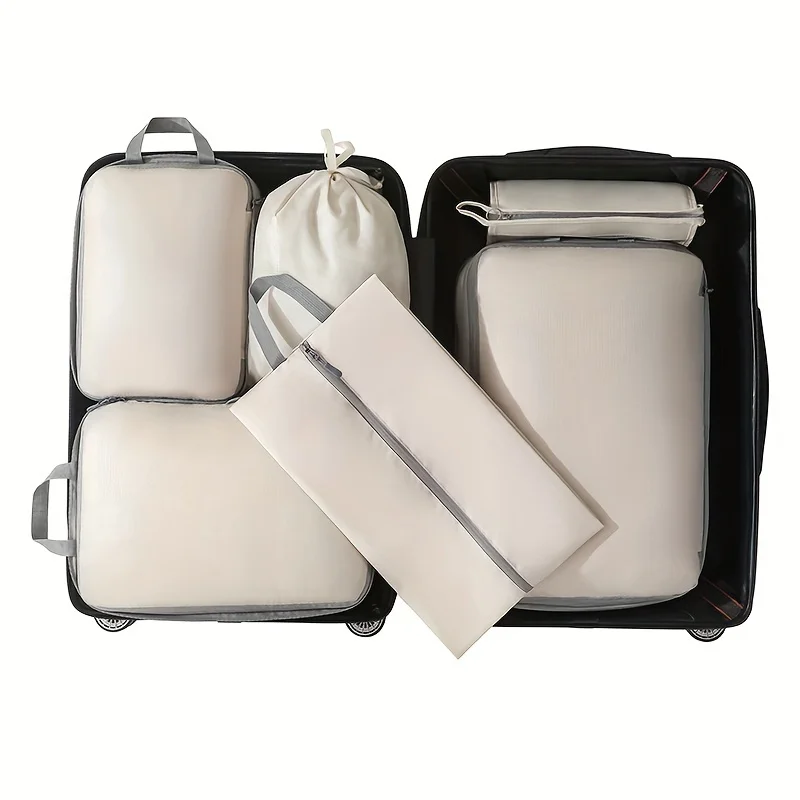 6-Piece Travel Organizer Set, Oxford Cloth Compression Packing Cubes, Including Underwear & Shoe Drawstring Bags, Luggage Sortin
6-Piece Travel Organizer Set, Oxford Cloth Compression Packing Cubes, Including Underwear & Shoe Drawstring Bags, Luggage Sortin