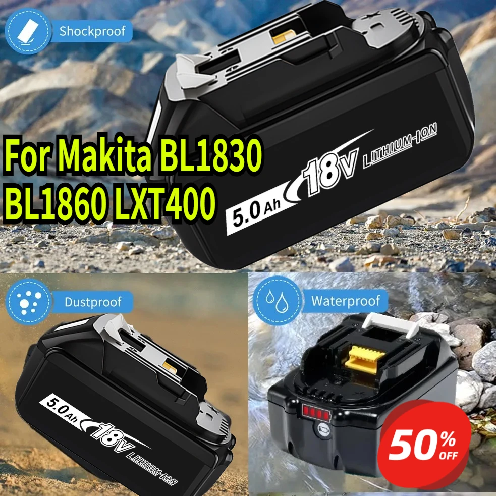 Универсальная литий-ионная батарея 18В для Makita BL1830 BL1860 LXT400, для аккумуляторных инструментов, триммеров, электрических газонокосилок, аккумуляторных дрелей
Универсальная литий-ионная батарея 18В для Makita BL1830 BL1860 LXT400, для аккумуляторных инструментов, триммеров, электрических газонокосилок, аккумуляторных дрелей