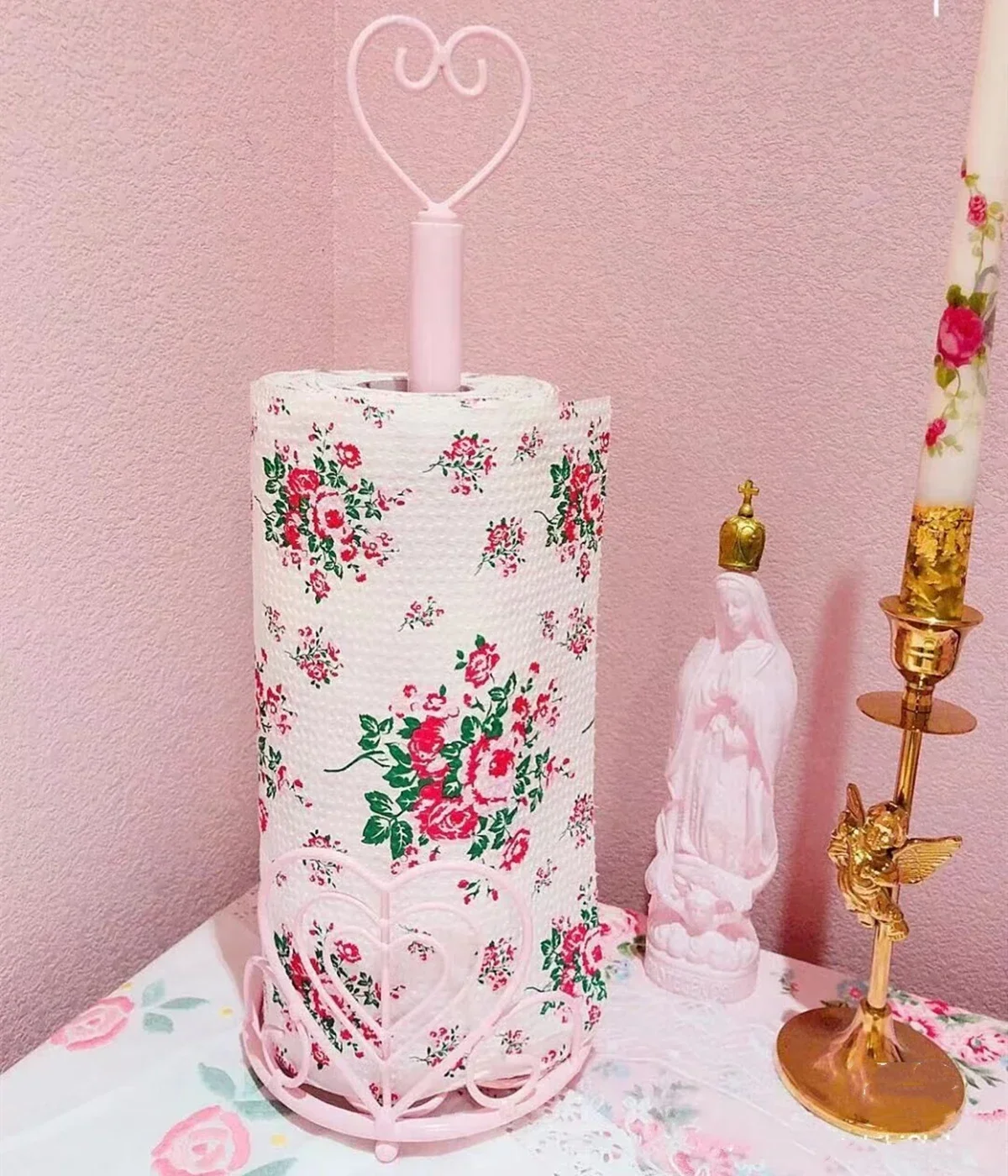 Iron Kitchen Roll Paper Towel Holder Bathroom Tissue Stand Pink Napkins Rack Home Kitchen Storage Accessories
Iron Kitchen Roll Paper Towel Holder Bathroom Tissue Stand Pink Napkins Rack Home Kitchen Storage Accessories