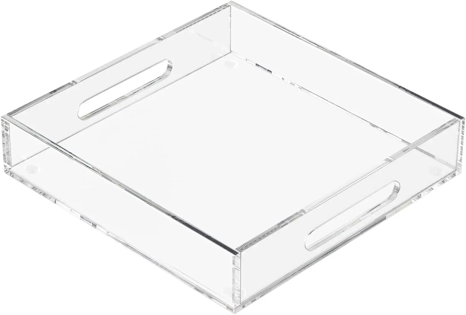 Прозрачный акриловый поднос с ручками, 12x12x2.36 дюйма, многофункциональный органайзер для домашнего декора
Прозрачный акриловый поднос с ручками, 12x12x2.36 дюйма, многофункциональный органайзер для домашнего декора