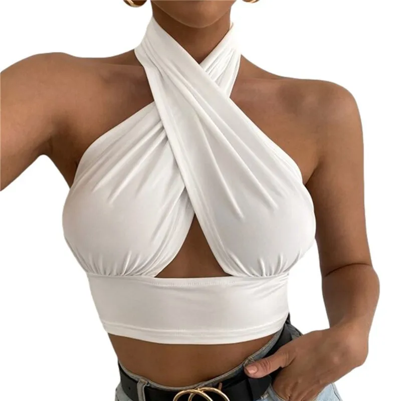 Women Summer Tank Tops Sexy Solid Color Cross Halter Neck Push Up Hollow Crop Tops High Street Wear 2023 New Fashion
Women Summer Tank Tops Sexy Solid Color Cross Halter Neck Push Up Hollow Crop Tops High Street Wear 2023 New Fashion