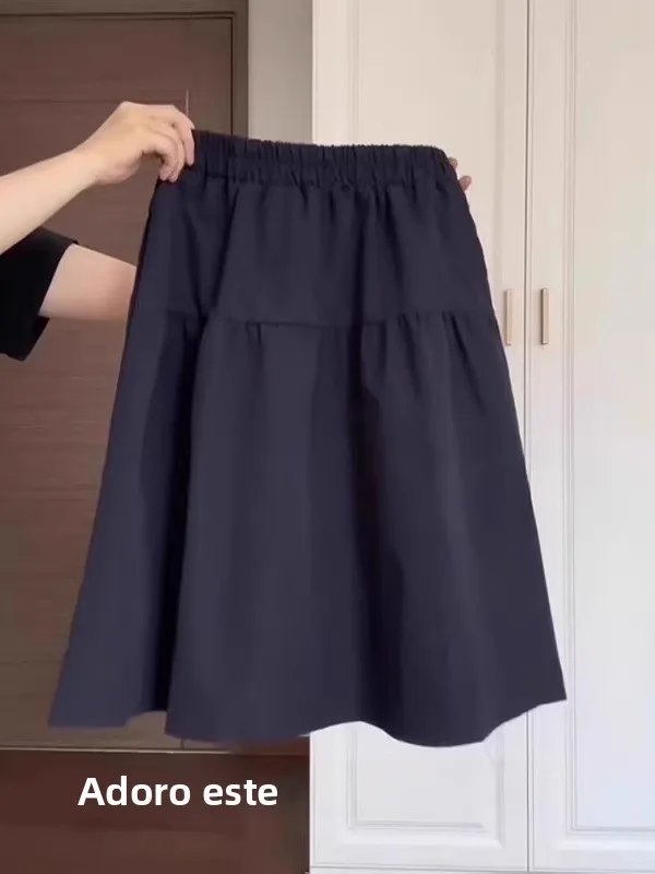High Waist A-Line Midi Skirt for Women Summer 2026 Fashionable Versatile Casual Elastic Waist Commute Style Korean Version
High Waist A-Line Midi Skirt for Women Summer 2026 Fashionable Versatile Casual Elastic Waist Commute Style Korean Version