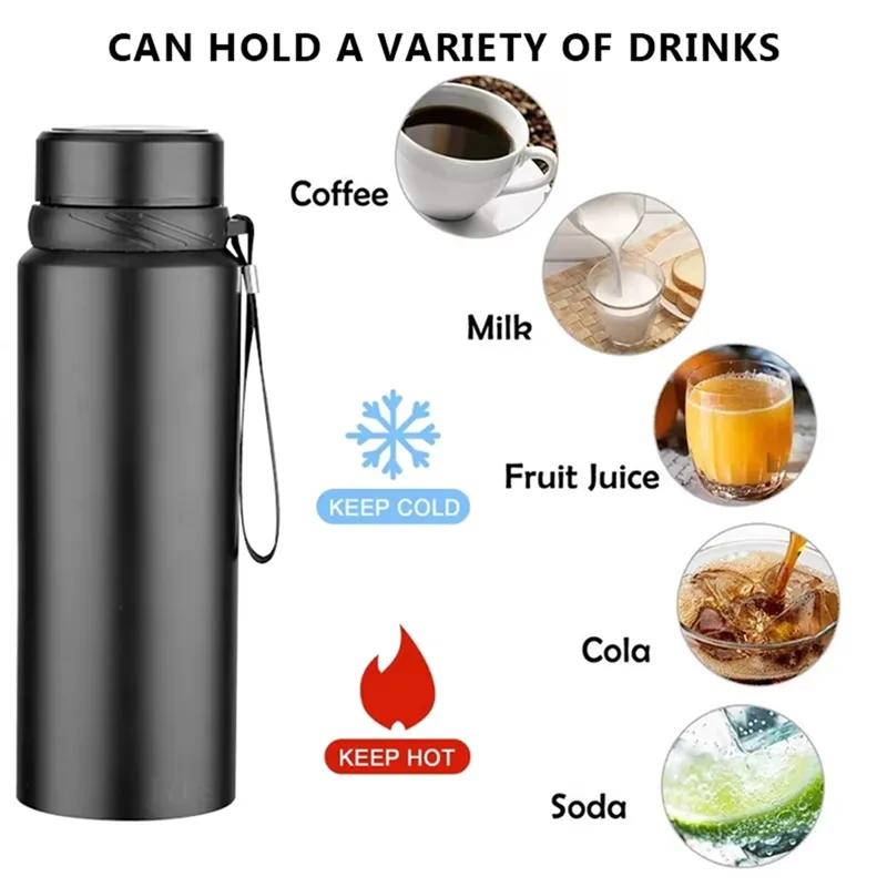 AZ-Dual Insulation Water Bottle For Hot And Cold Beverages Ideal For Coffee, Tea, Water
AZ-Dual Insulation Water Bottle For Hot And Cold Beverages Ideal For Coffee, Tea, Water