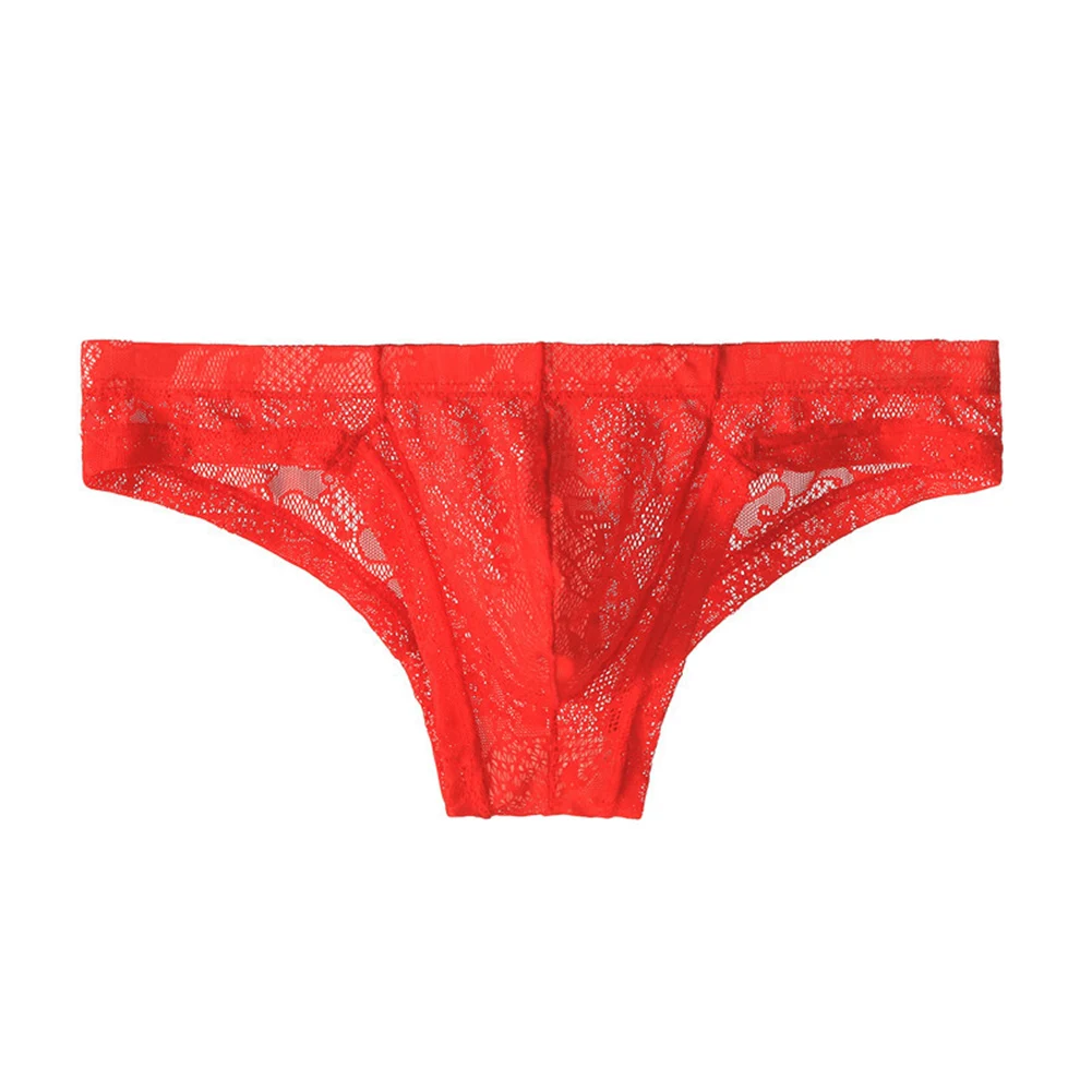 Elastic Men's Briefs Low Waist Sheer Lightweight Lace Breathable Solid Color Underwear Bulge Pouch Red White Color
Elastic Men's Briefs Low Waist Sheer Lightweight Lace Breathable Solid Color Underwear Bulge Pouch Red White Color