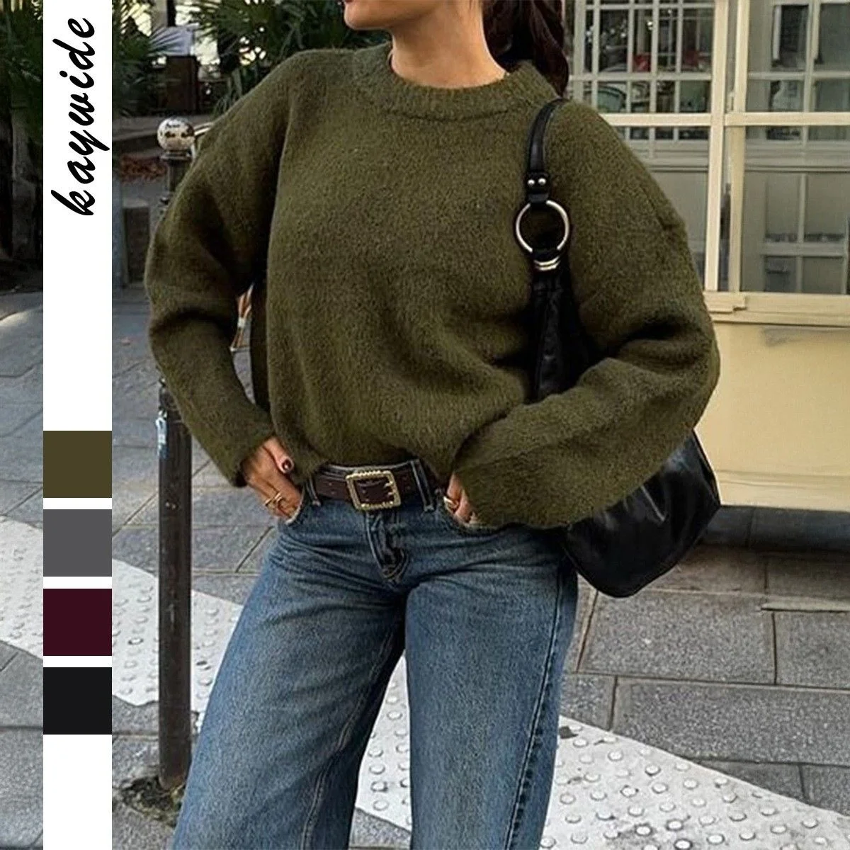 Модный вязаный длинный свитер-футболка светящегося цвета, женский осенне-зимний простой Sli, однотонный, из полиэфирного волокна
Модный вязаный длинный свитер-футболка светящегося цвета, женский осенне-зимний простой Sli, однотонный, из полиэфирного волокна