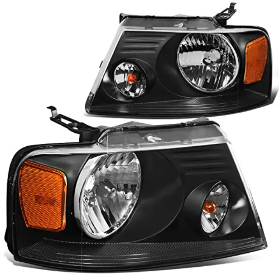 Headlights Assembly Compatible with 04-08 F-150/06-08 Mark LT Black Amber HL-OH-F1504-BK-AM
Headlights Assembly Compatible with 04-08 F-150/06-08 Mark LT Black Amber HL-OH-F1504-BK-AM