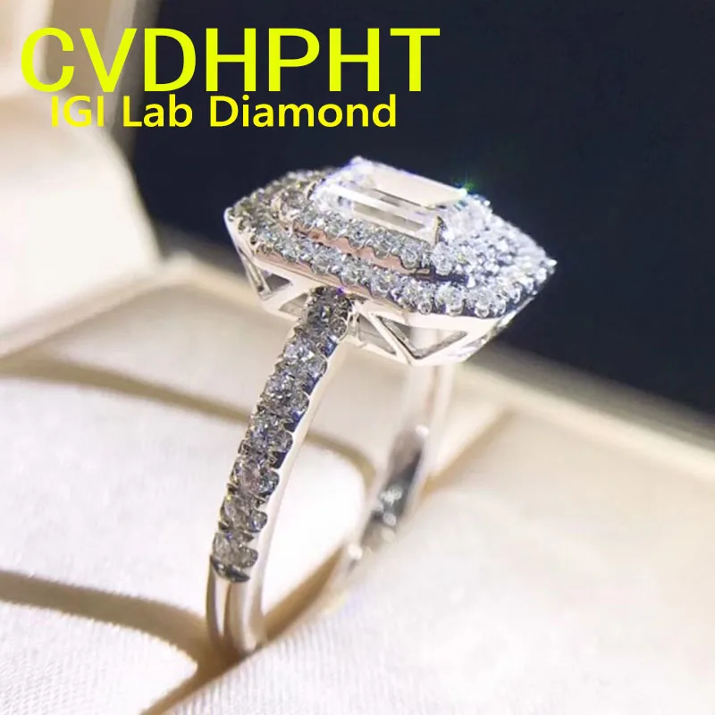 IGI Lab Growing Diamond Ring Emerald shape D Color 1 2 3Ct Solid 9K White Gold Ring Diamond wedding ring Factory Engagement
IGI Lab Growing Diamond Ring Emerald shape D Color 1 2 3Ct Solid 9K White Gold Ring Diamond wedding ring Factory Engagement