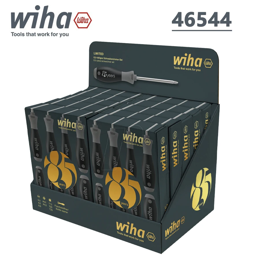 WIHA 46544 9Pcs Screwdriver Set with Bottle Opener for TORX, Slotted and Phillips Screws Repair Hand Tools
WIHA 46544 9Pcs Screwdriver Set with Bottle Opener for TORX, Slotted and Phillips Screws Repair Hand Tools