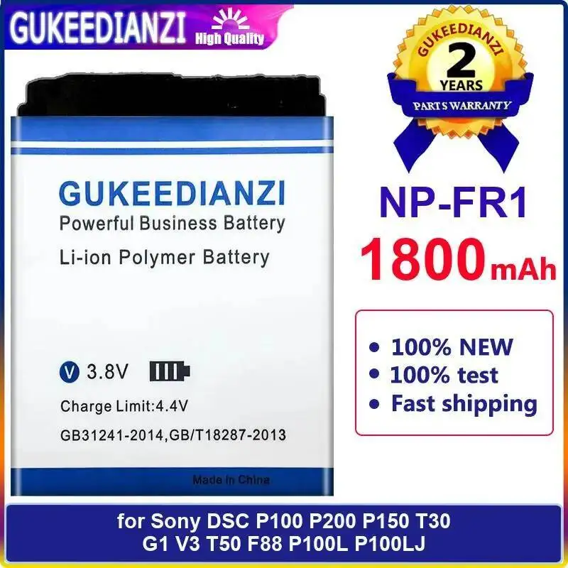 Аккумулятор для камеры 1800 мАч NP-FR1 для Sony Dsc P100 P200 P150 T30 G1 V3 T50 F88 P100L P100LJ высокой емкости 
Аккумулятор для камеры 1800 мАч NP-FR1 для Sony Dsc P100 P200 P150 T30 G1 V3 T50 F88 P100L P100LJ высокой емкости