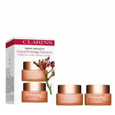 Clarins Extra-Firming Day & Night Cream Duo - All Skin Types, 50ml x2
Clarins Extra-Firming Day & Night Cream Duo - All Skin Types, 50ml x2