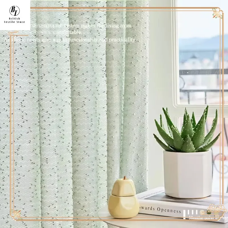 Green Fresh Blackout Tulle Curtains for Living Room Bedroom Dining Room Gauze Sheer Yarm Elegant Fashion Simple Lace Decoration
Green Fresh Blackout Tulle Curtains for Living Room Bedroom Dining Room Gauze Sheer Yarm Elegant Fashion Simple Lace Decoration