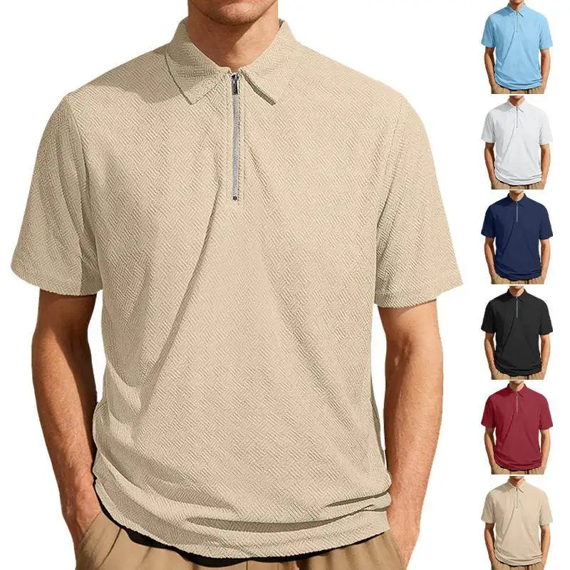 Towels Loose Zip Casual Short Sleeve Men's Shirt Summer New Style Cool Feeling Regular Fit Youth Fashion Striped Pattern
Towels Loose Zip Casual Short Sleeve Men's Shirt Summer New Style Cool Feeling Regular Fit Youth Fashion Striped Pattern
