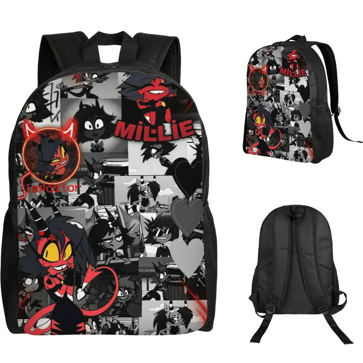 Рюкзак Anime Helluva Boss Millie для студентов, школьная сумка для мальчиков и девочек, сумка для ноутбука, сумки на плечо
Рюкзак Anime Helluva Boss Millie для студентов, школьная сумка для мальчиков и девочек, сумка для ноутбука, сумки на плечо