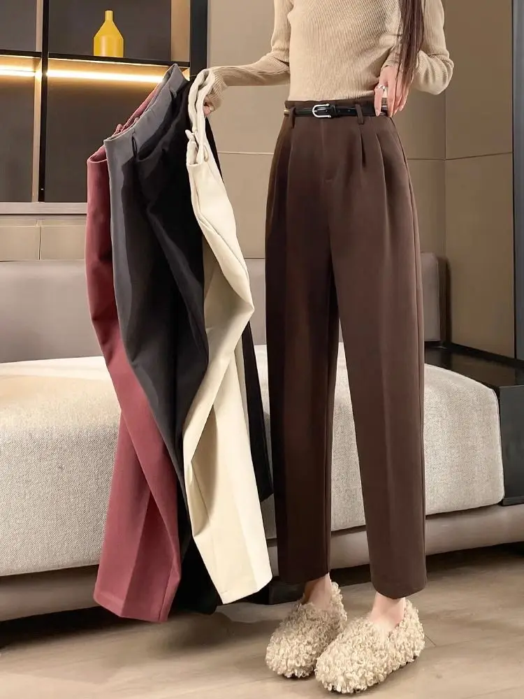 Woolen Cloth Women Imitation Woolen Suit Pants 2023 Winter High Waist Straight Loose Wide-leg Trousers Retro Commuting Pant
Woolen Cloth Women Imitation Woolen Suit Pants 2023 Winter High Waist Straight Loose Wide-leg Trousers Retro Commuting Pant