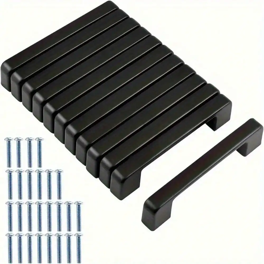 12 шт. ручки для шкафа, расстояние между отверстиями 96 мм (3,78 дюйма), черные алюминиевые кухонные ручки с монтажными винтами, металлические ручки для ящиков
12 шт. ручки для шкафа, расстояние между отверстиями 96 мм (3,78 дюйма), черные алюминиевые кухонные ручки с монтажными винтами, металлические ручки для ящиков