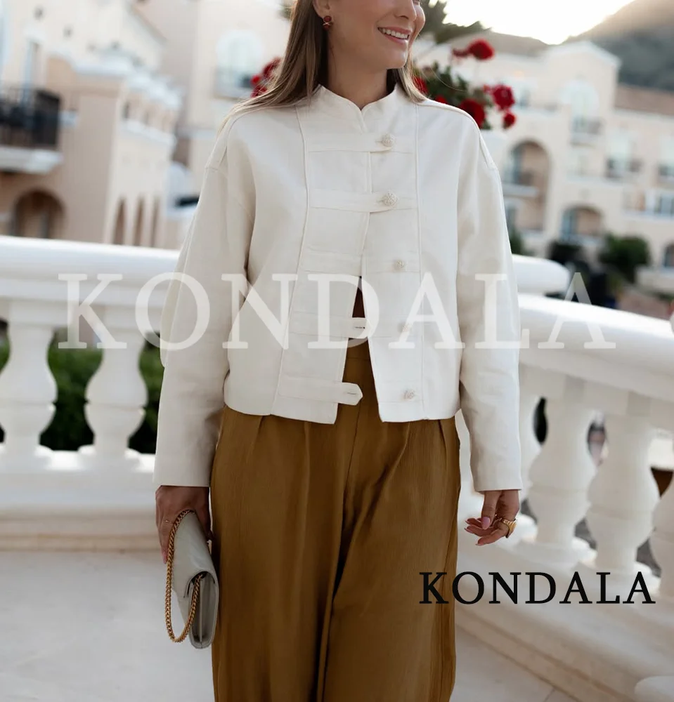 KONDALA Women Vintage Casual Rope Buttons Jacket 2026 Spring Trendy Minimalist Elegant Jacket High Street Commute Leisure Jacket
KONDALA Women Vintage Casual Rope Buttons Jacket 2026 Spring Trendy Minimalist Elegant Jacket High Street Commute Leisure Jacket