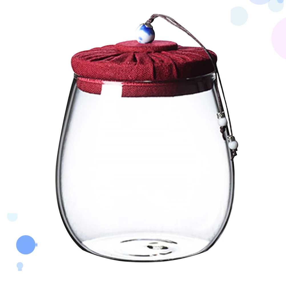 1000ml Clear Glass Jar with Cloth Cover Good Seal Effect for Storing Tea Coffee Beans Random Color
1000ml Clear Glass Jar with Cloth Cover Good Seal Effect for Storing Tea Coffee Beans Random Color