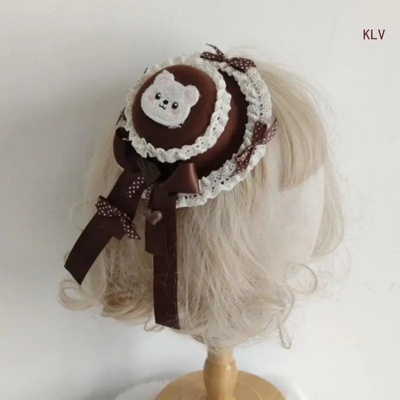 Lace Bear Top Hat with Clip Lady Halloween Fancy Dress Accessories for Women Female Cosers Dress up
Lace Bear Top Hat with Clip Lady Halloween Fancy Dress Accessories for Women Female Cosers Dress up