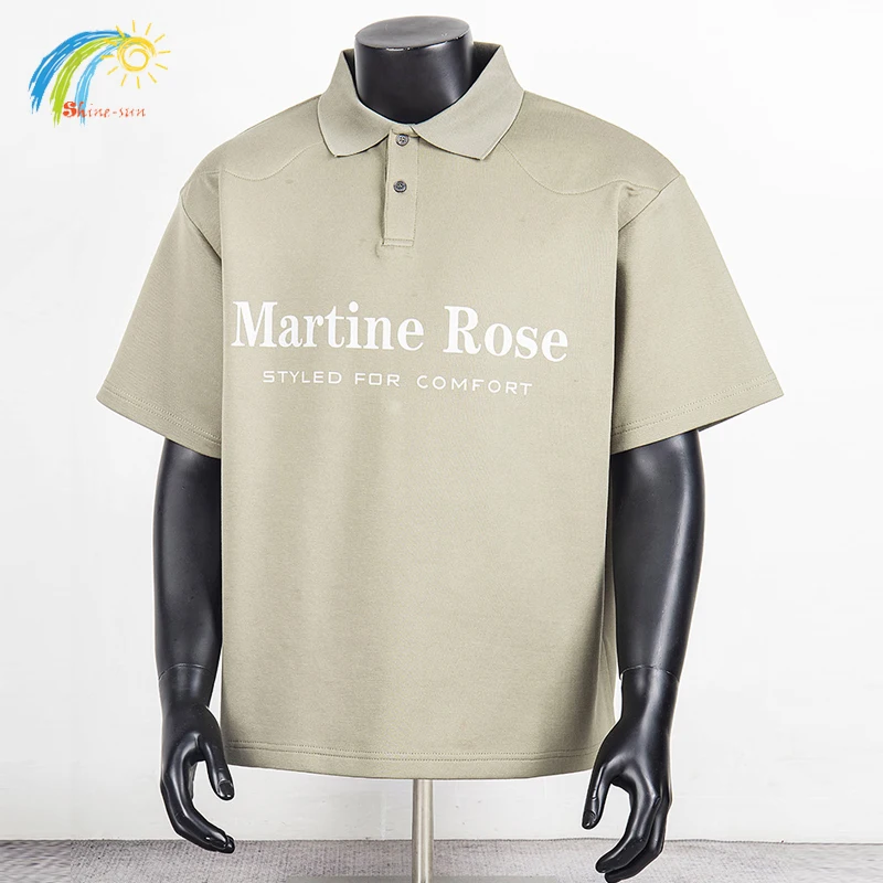Men Women Unisex Khaki Classic Letters Logo Print Martine Rose Polo Shirt High Quality Oversized Casual Lapel T-Shirt Tee Tag
Men Women Unisex Khaki Classic Letters Logo Print Martine Rose Polo Shirt High Quality Oversized Casual Lapel T-Shirt Tee Tag