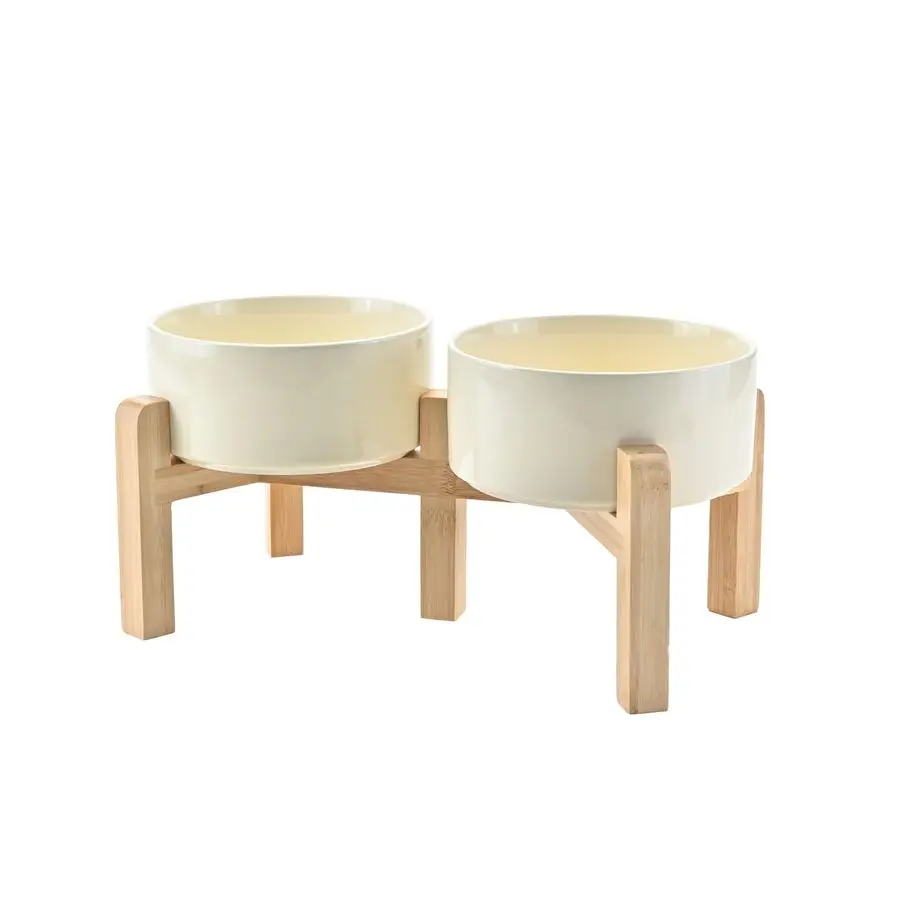 Elevated Dog Bowls Ceramic, 6.1 Dogs and Cat Food Water Bowls Raised with NonSlip Bamboo Stand for Medium Sized Breed Microwave
Elevated Dog Bowls Ceramic, 6.1 Dogs and Cat Food Water Bowls Raised with NonSlip Bamboo Stand for Medium Sized Breed Microwave