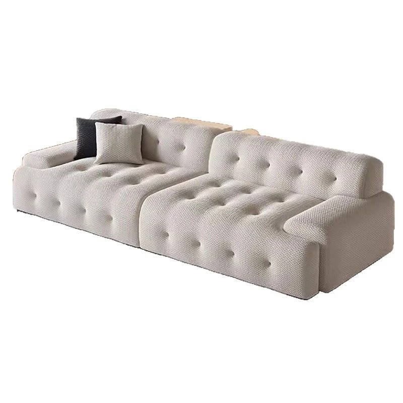 Minimalist sofa first layer cowhide modern simple living room retro style straight row of three people 
Minimalist sofa first layer cowhide modern simple living room retro style straight row of three people