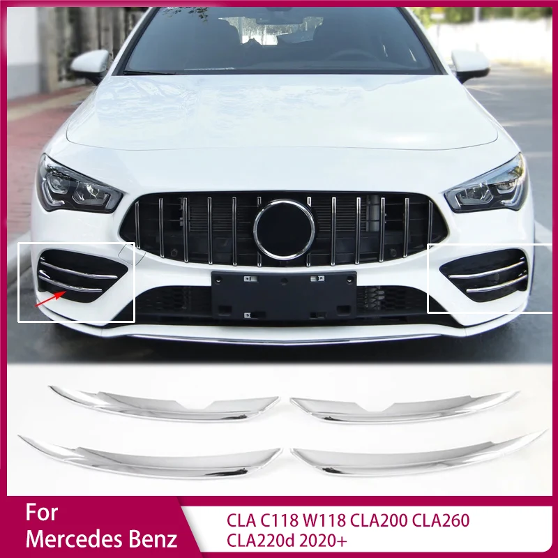 Front Fog Lamp Strips Air Inlet Trim for Mercedes Benz CLA C118 W118 CLA200 CLA260 CLA220d 2020+ Chrome Trim Cover Bumper Grille
Front Fog Lamp Strips Air Inlet Trim for Mercedes Benz CLA C118 W118 CLA200 CLA260 CLA220d 2020+ Chrome Trim Cover Bumper Grille