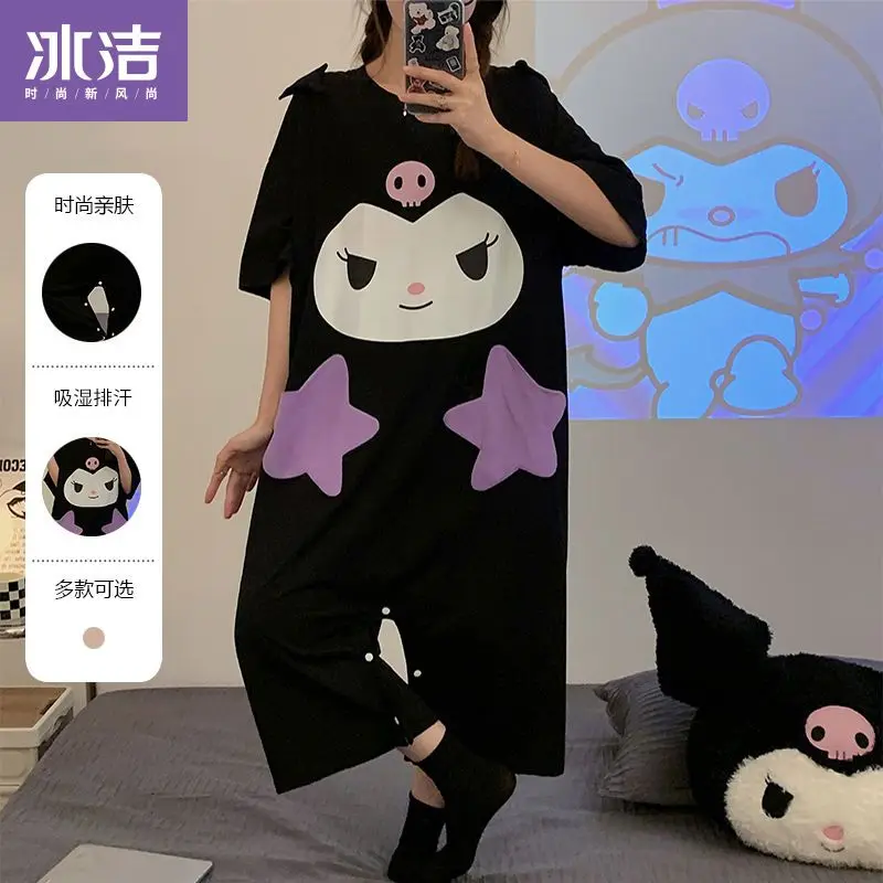 Комбинезон Sanrio Kuromi женский для косплея, пижама, платье, штаны, аниме мультфильм, кавайная Домашняя одежда, хлопковые рубашки для сна, на лето
Комбинезон Sanrio Kuromi женский для косплея, пижама, платье, штаны, аниме мультфильм, кавайная Домашняя одежда, хлопковые рубашки для сна, на лето