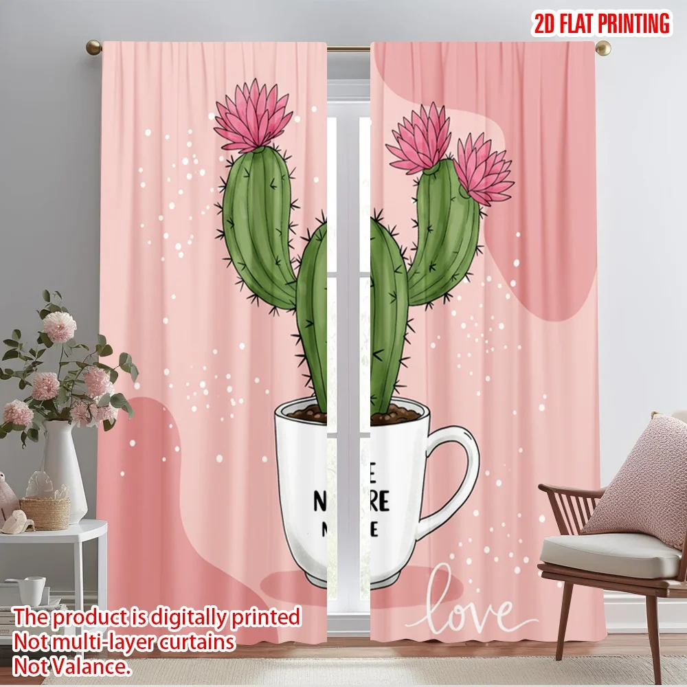 2pcs 2D flat printing Curtain Cute Cactus Love Nature Polyester Without Electricity Birthday Party for Holiday Family Portraits
2pcs 2D flat printing Curtain Cute Cactus Love Nature Polyester Without Electricity Birthday Party for Holiday Family Portraits