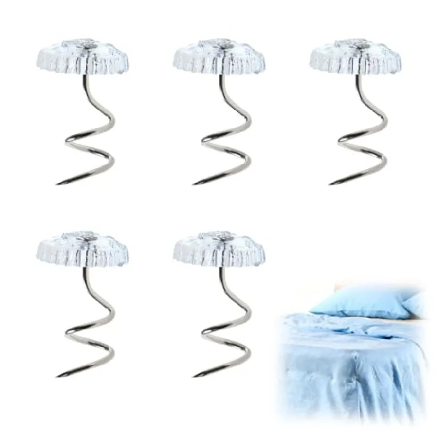Bed Skirt Pins, 10mm Clear Head Twist Pins for Sofa Covers, Upholstery, and Fabric No-Slip Furniture Fasteners for Sheets, Car
Bed Skirt Pins, 10mm Clear Head Twist Pins for Sofa Covers, Upholstery, and Fabric No-Slip Furniture Fasteners for Sheets, Car