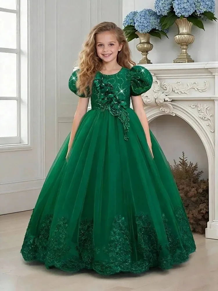 Customized Wedding Birthday Flower Girl Dress Pleat Banquet Prom Floral Appliques Sleeveless For Holy Communion Gown
Customized Wedding Birthday Flower Girl Dress Pleat Banquet Prom Floral Appliques Sleeveless For Holy Communion Gown