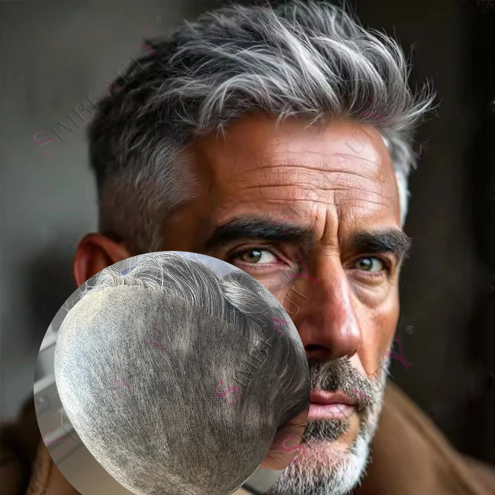 Super Natural Hairline 1B80 1B65 Gray Men's Toupee Blonde Human Hair Strong Durable Microskin Thin HD PU Undetectable Prosthesis
Super Natural Hairline 1B80 1B65 Gray Men's Toupee Blonde Human Hair Strong Durable Microskin Thin HD PU Undetectable Prosthesis