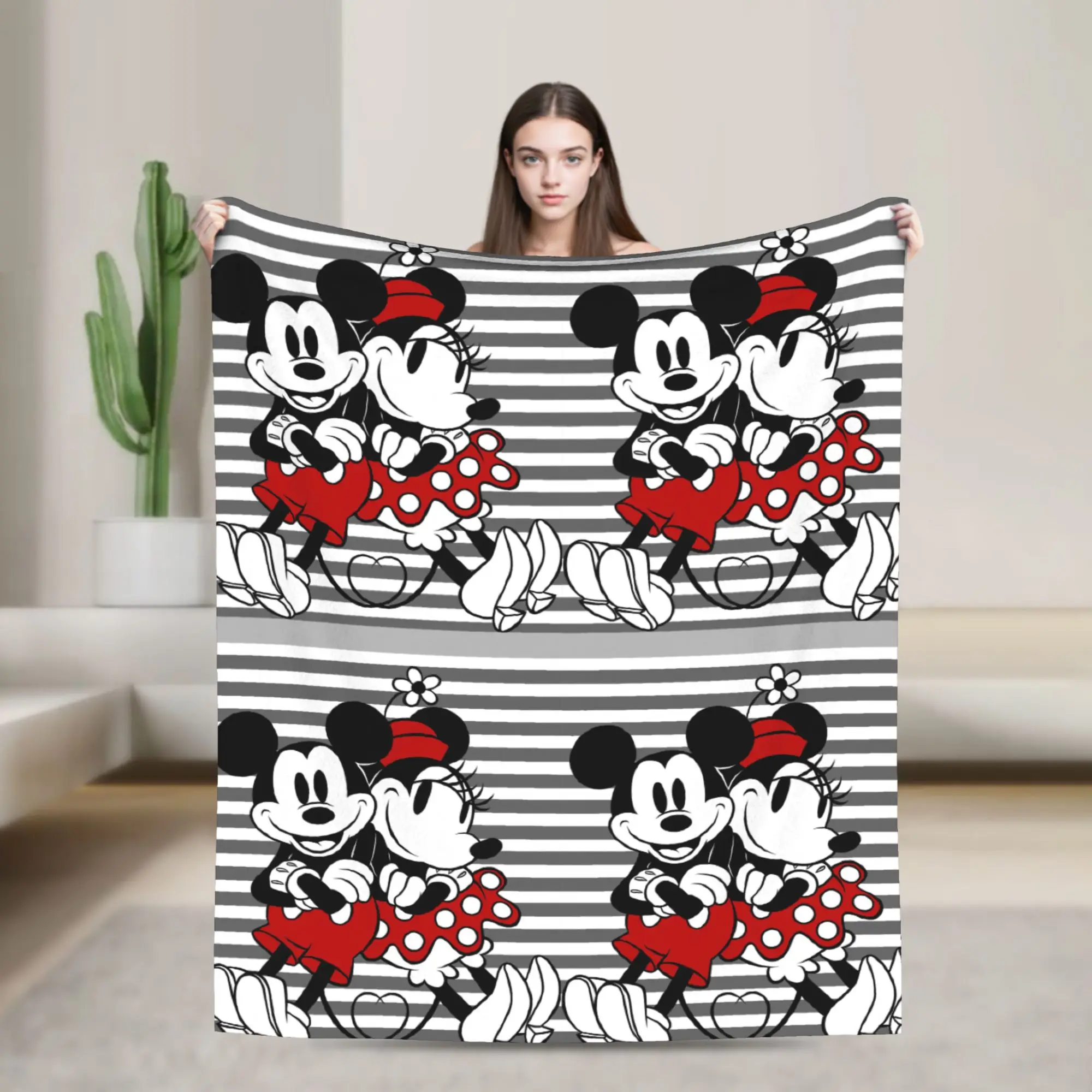 Mickey And Minnie Stripe Blankets Flannel Dinesy Super Warm Throw Blankets for Bed Bedspread
Mickey And Minnie Stripe Blankets Flannel Dinesy Super Warm Throw Blankets for Bed Bedspread