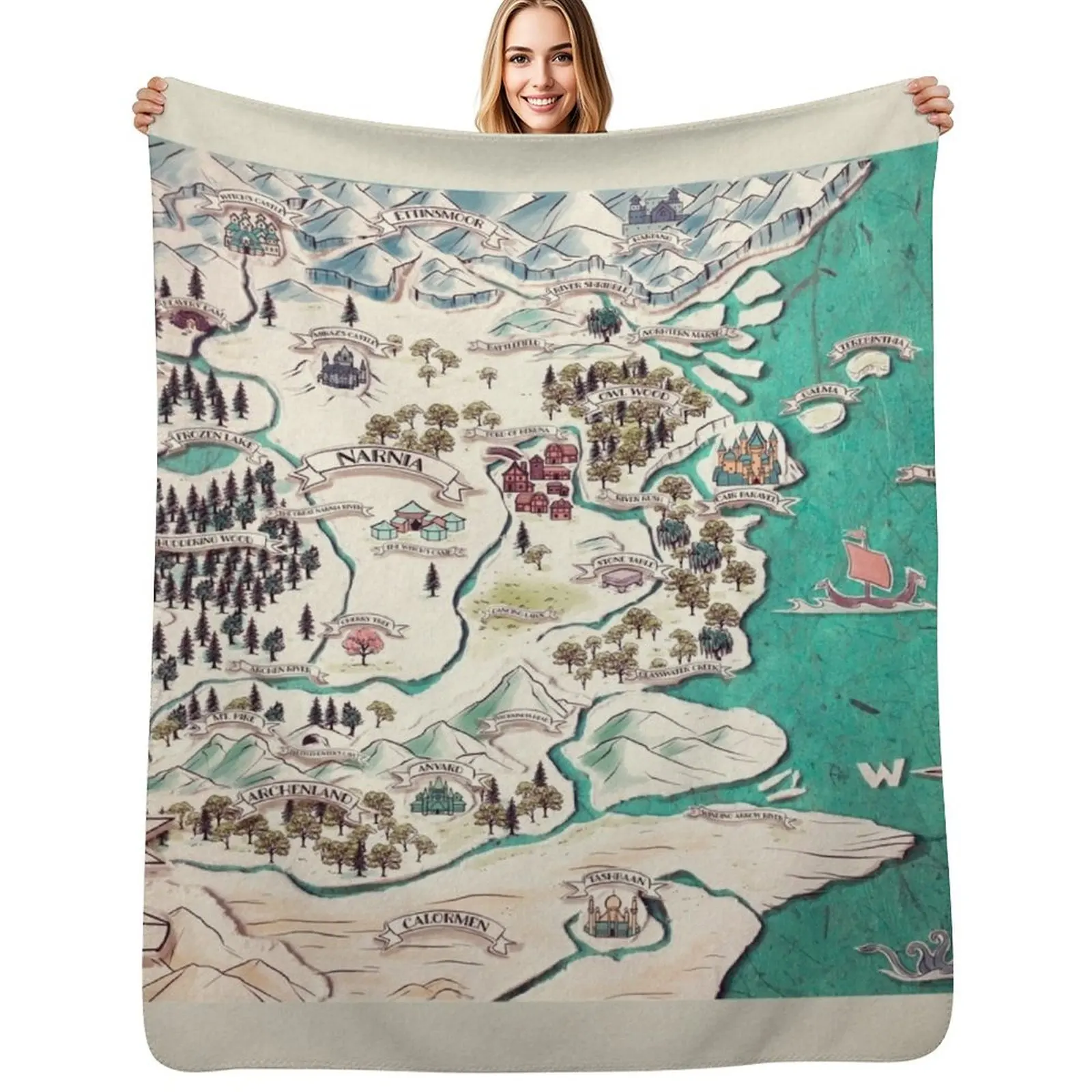 Map of Narnia Throw Blanket Machine Washable Soft Warm Blanket
Map of Narnia Throw Blanket Machine Washable Soft Warm Blanket