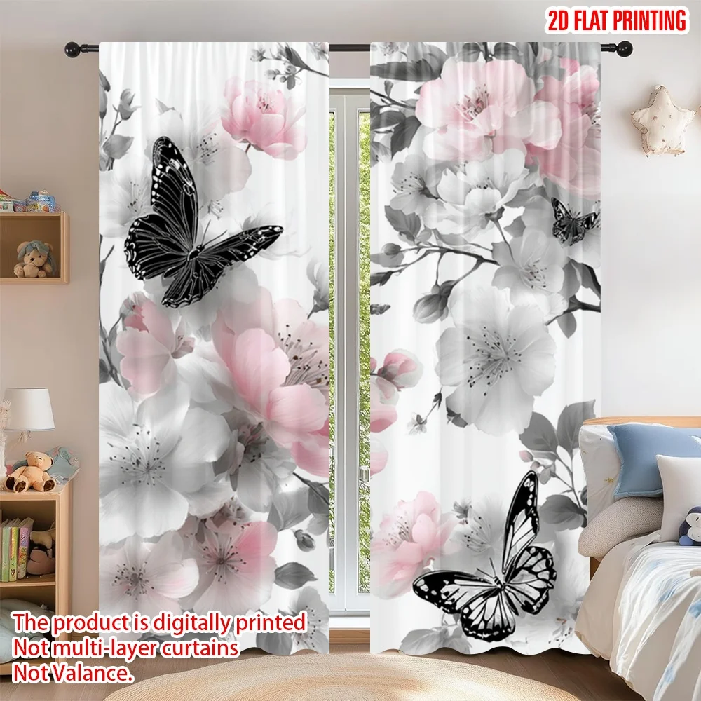 2D flat printing 2pcs Curtain Window Treatment Curtains Spring Butterflies in Flowers Digital Printed Polyester Drapes Seasonal
2D flat printing 2pcs Curtain Window Treatment Curtains Spring Butterflies in Flowers Digital Printed Polyester Drapes Seasonal