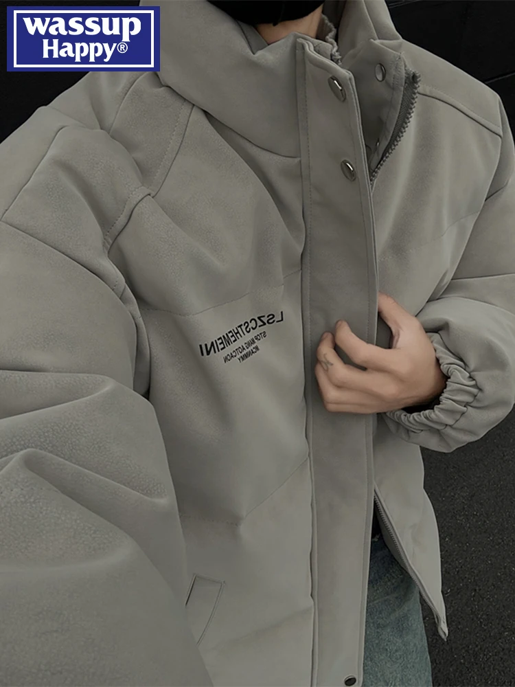 Wassup Happy American Sle PU Leather Collar Cotton Jaet Men's Winter Vintage Loose Thi Casual Cotton Coat Outerwear
Wassup Happy American Sle PU Leather Collar Cotton Jaet Men's Winter Vintage Loose Thi Casual Cotton Coat Outerwear