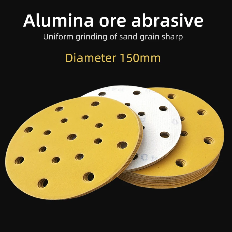 Dry sandpaper 6 inch 17 holes Festo round flocking sandpaper car paint polishing yellow sand
Dry sandpaper 6 inch 17 holes Festo round flocking sandpaper car paint polishing yellow sand