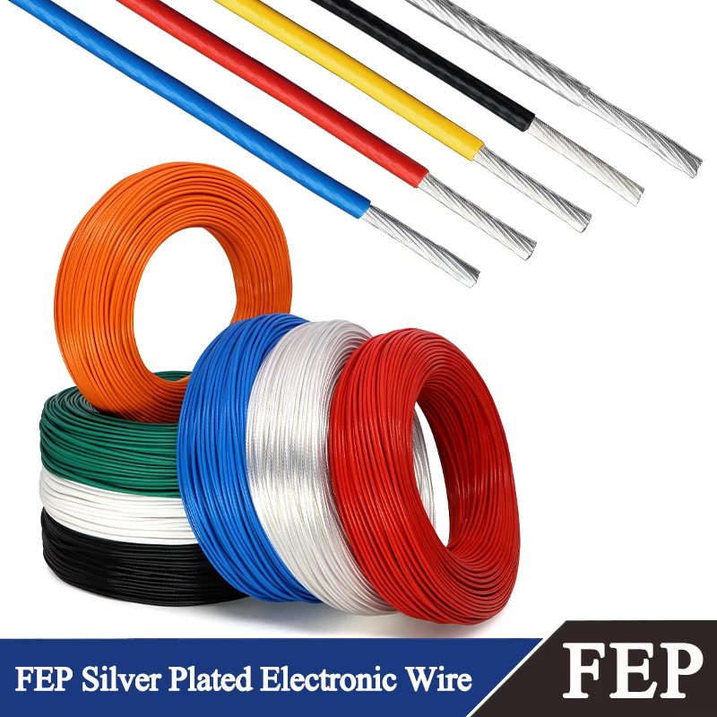 2/5/10M FEP Silver Plated Copper Wire30/28/26/24/22/20/17AWG High Purity OFC PTFE Audio Headphone HiFi Signal Copper Cable
2/5/10M FEP Silver Plated Copper Wire30/28/26/24/22/20/17AWG High Purity OFC PTFE Audio Headphone HiFi Signal Copper Cable
