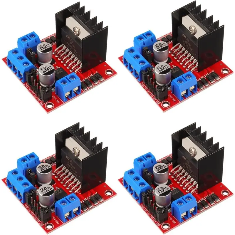 B03B-L298N Motor Driver Controller Board 4 Pcs DC Dual H Bridge Module For Arduino Raspberry Pi Stepper Motor
B03B-L298N Motor Driver Controller Board 4 Pcs DC Dual H Bridge Module For Arduino Raspberry Pi Stepper Motor