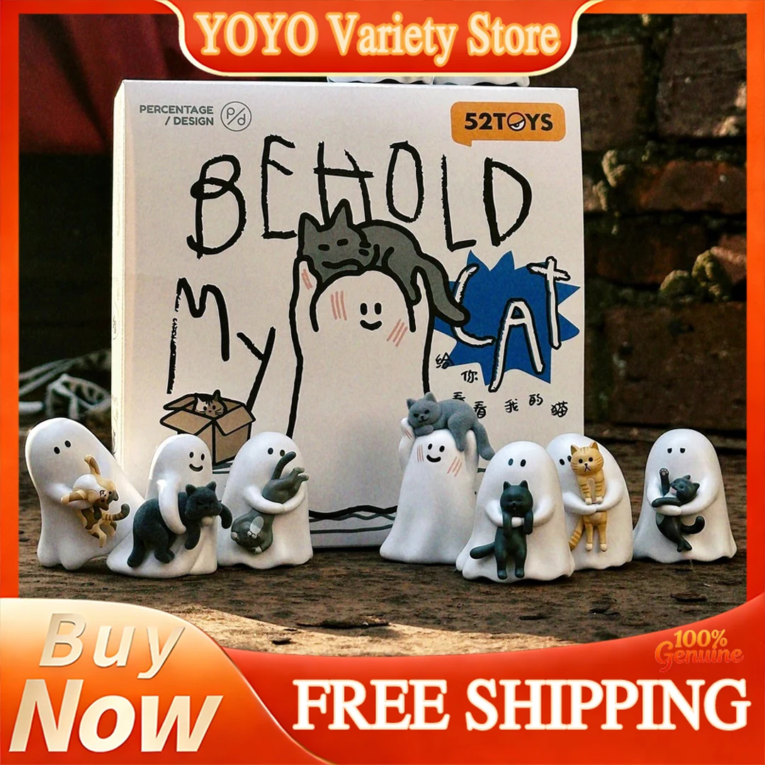 52TOYS Little Ghost Let Me Show My Cat Blind Box Cute Mini Figure Trendy Toys Doll Desktop Ornament Nice Collectible Gifts Fans
52TOYS Little Ghost Let Me Show My Cat Blind Box Cute Mini Figure Trendy Toys Doll Desktop Ornament Nice Collectible Gifts Fans