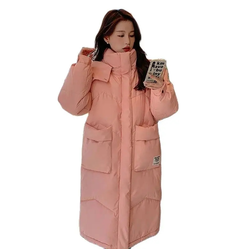 Winter New Down Cotton-Padded Hooded Jacket For Women Over-The-knee Long Slim Loose Versatile Casual Solid Color Overcoat
Winter New Down Cotton-Padded Hooded Jacket For Women Over-The-knee Long Slim Loose Versatile Casual Solid Color Overcoat