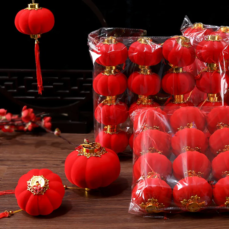 4/5cm Mini Chinese Red Lanterns New Year Flocking Lantern With Tassel Hanging Spring Festival Home Garden Ornament Party Decor
4/5cm Mini Chinese Red Lanterns New Year Flocking Lantern With Tassel Hanging Spring Festival Home Garden Ornament Party Decor
