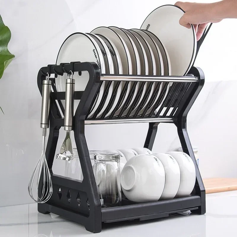 2021 New Double-layer Kitchen Dish Bowl Draining Rack with Chopstick Cage Household Tableware Organizer Tray Box Basket Cosina
2021 New Double-layer Kitchen Dish Bowl Draining Rack with Chopstick Cage Household Tableware Organizer Tray Box Basket Cosina