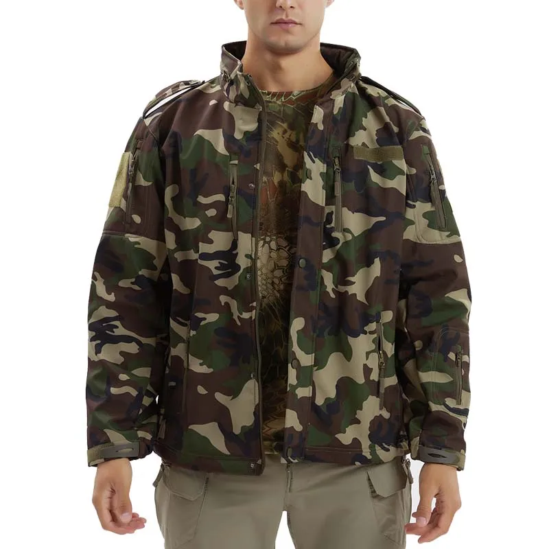 Men's Soft Shell Camo Tactical Jackets Men Waterproof Fleece Coat Hooded Outdoor Airsoft Jacket Hunting Clothes
Men's Soft Shell Camo Tactical Jackets Men Waterproof Fleece Coat Hooded Outdoor Airsoft Jacket Hunting Clothes