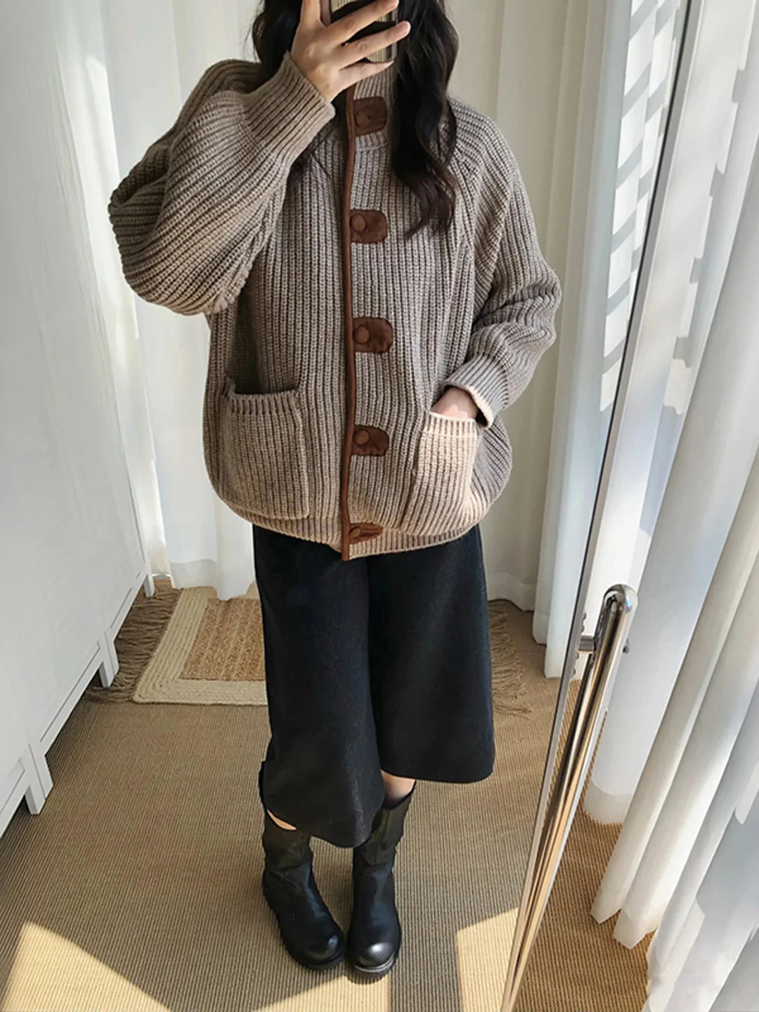 Thiened f-High Collar Color Blo oulder Insertion Sweater Cardigan Women's Autumn Winter Faion French S...
Thiened f-High Collar Color Blo oulder Insertion Sweater Cardigan Women's Autumn Winter Faion French S...