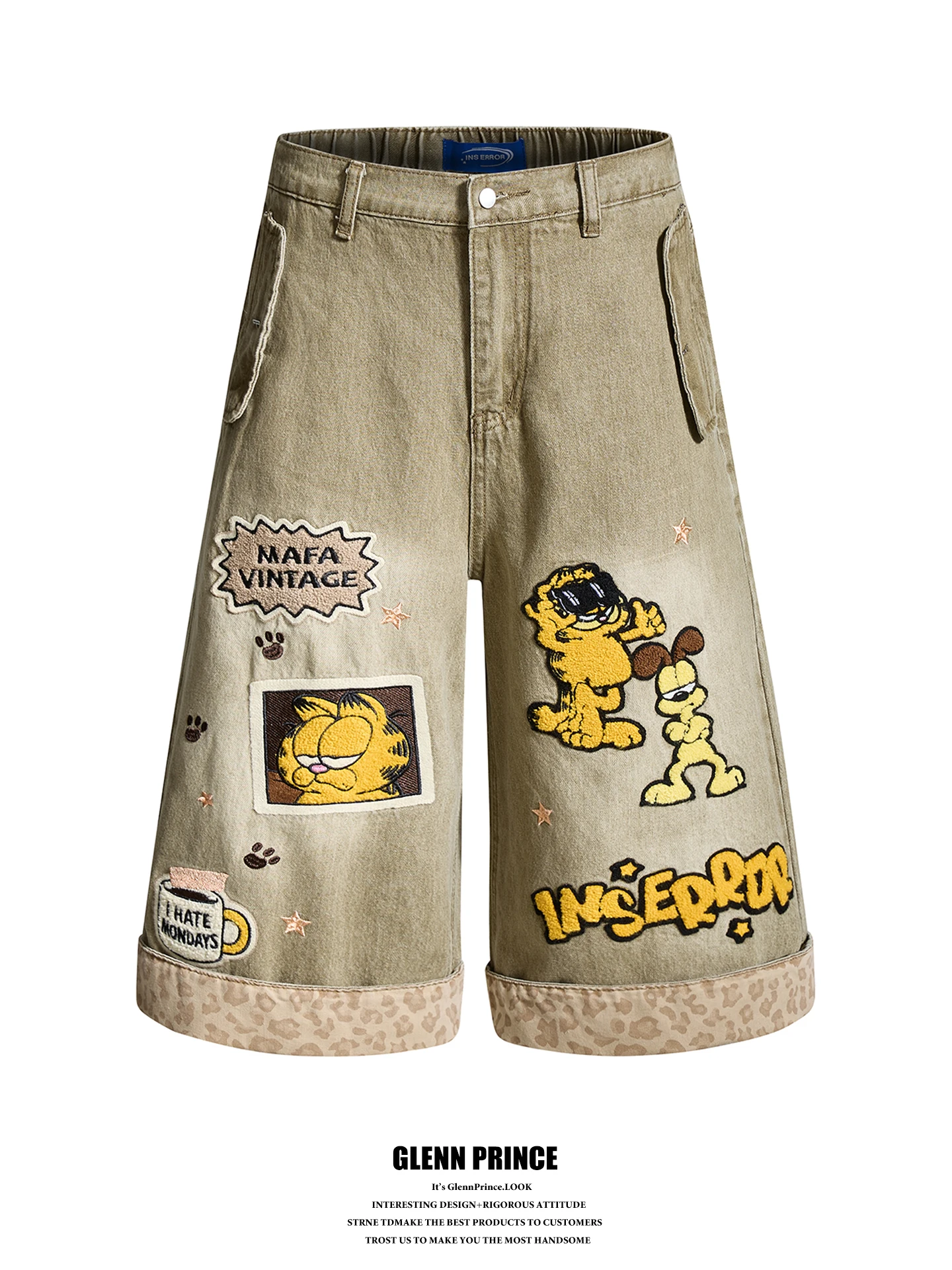 American Style Cartoon Embroidery Jeans Men's Casual Loose Leggings Shorts mid Waist Cotton Youth Summer Fashion Workwear
American Style Cartoon Embroidery Jeans Men's Casual Loose Leggings Shorts mid Waist Cotton Youth Summer Fashion Workwear