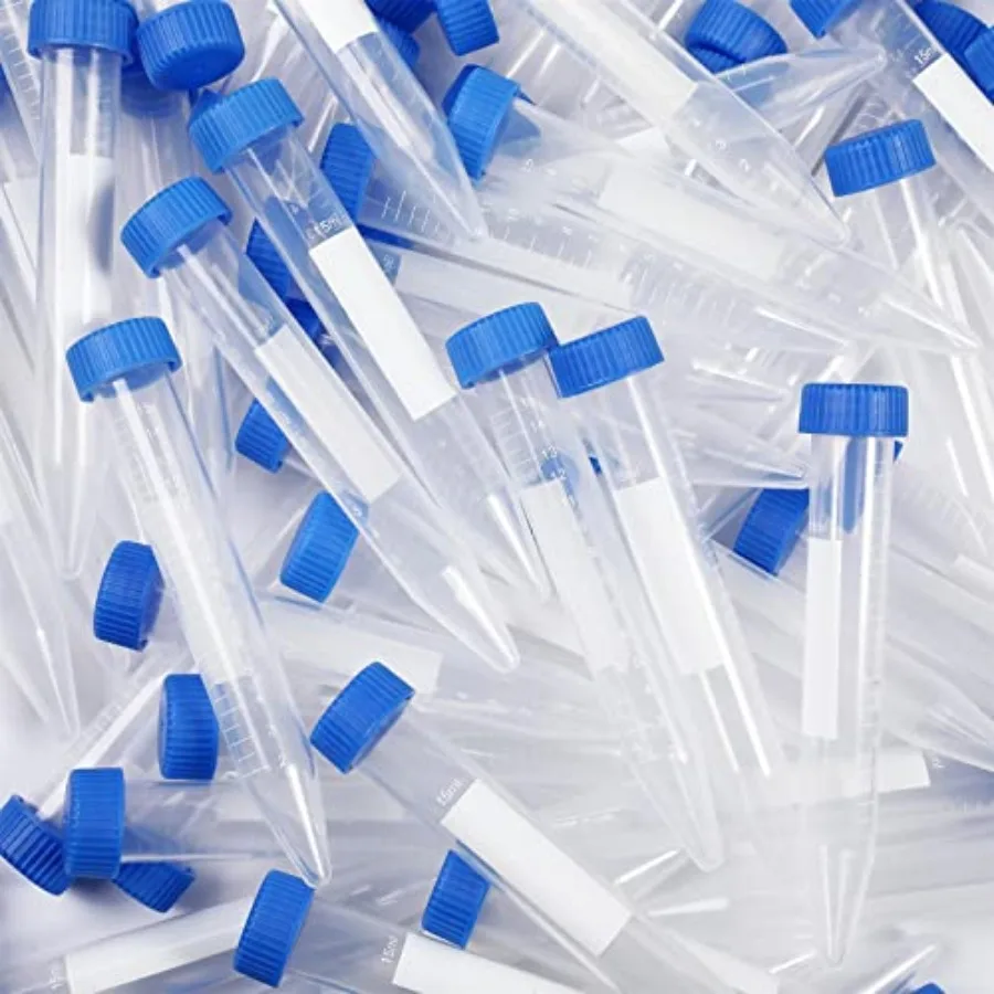 Konohan Conical Centrifuge Tubes Sterile Plastic Test Tubes with Screw Caps Polypropylene Conical Container with Graduated Mark
Konohan Conical Centrifuge Tubes Sterile Plastic Test Tubes with Screw Caps Polypropylene Conical Container with Graduated Mark