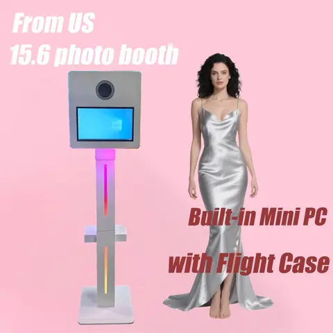 Hot Selling From US 2025 New 15.6 Inch Touch Screen Photo Booth Protable DSLR Selfie Machine Photo Booth for Wedding Party